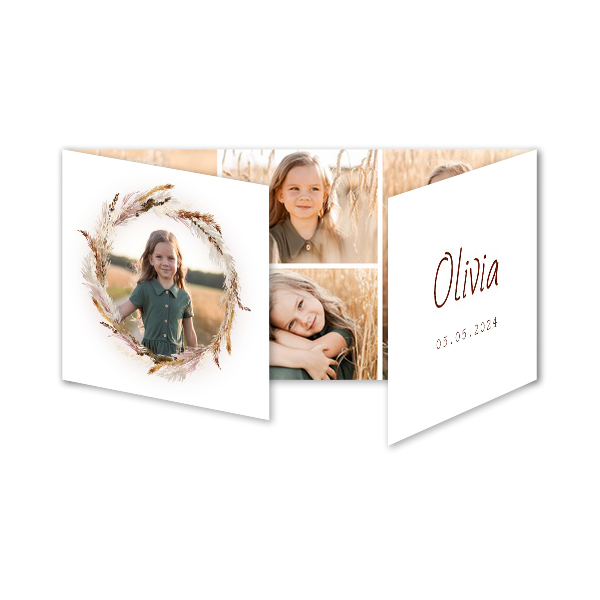 Double Folded Card Panoramic Landscape 19,6 x 9,3 cm Double Folded Card Panoramic Landscape 19,6 x 9,3 cm