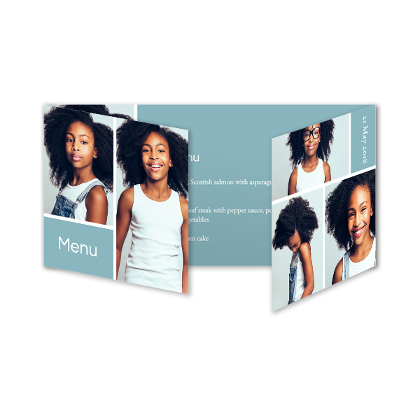 Doppelt gefaltete Grusskarte Panorama Querformat 19,6 x 9,3 cm