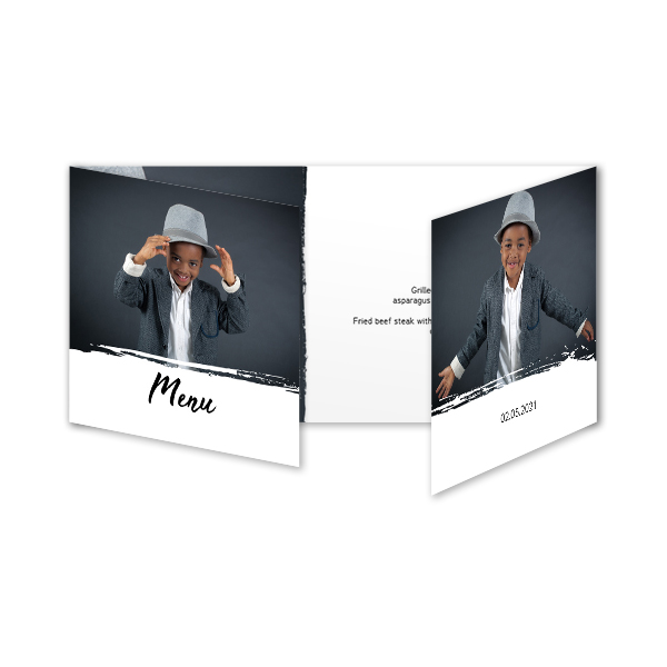 Doppelt gefaltete Grusskarte Panorama Querformat 19,6 x 9,3 cm