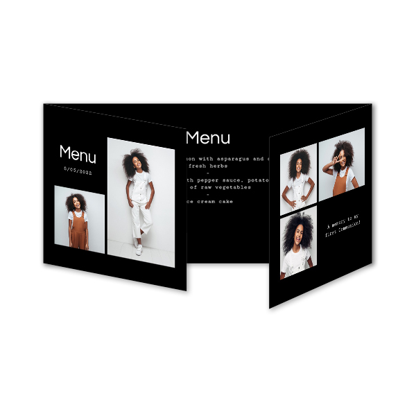 Dubbelgevouwen Kaart Panorama Liggend 19,6 x 9,3 cm