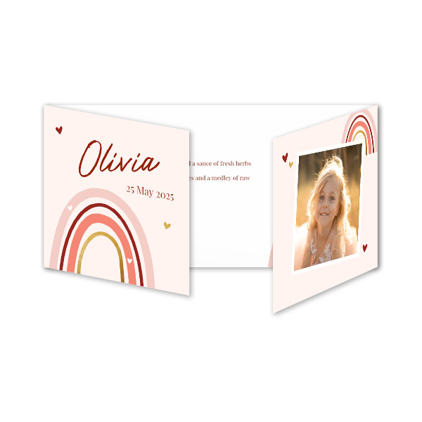 Faire-part 3 volets Pano paysage 19,6 x 9,3 cm