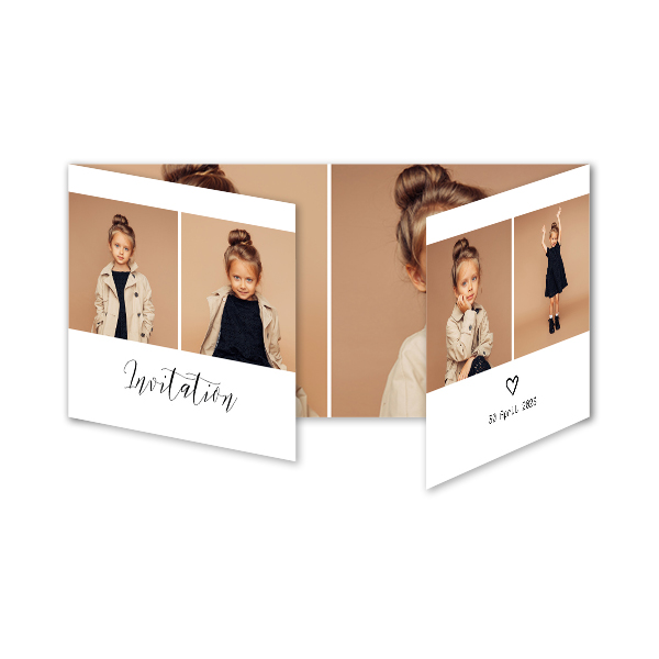 Doppelt gefaltete Grusskarte Panorama Querformat 19,6 x 9,3 cm