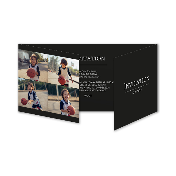 Doppelt gefaltete Grusskarte Panorama Querformat 19,6 x 9,3 cm