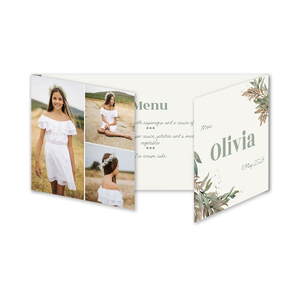 Faire-part 3 volets Pano paysage 19,6 x 9,3 cm