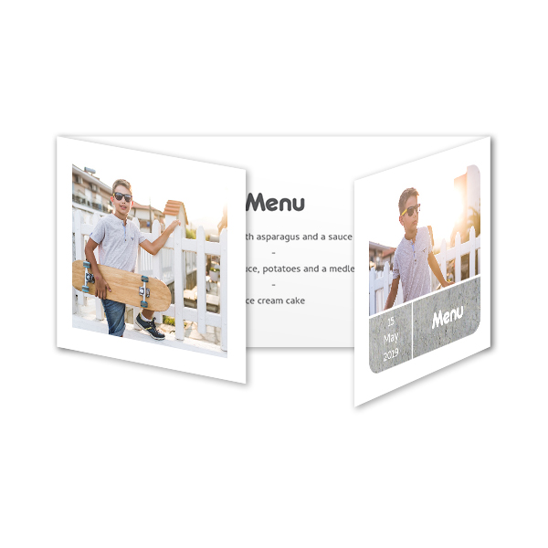 Doppelt gefaltete Grusskarte Panorama Querformat 19,6 x 9,3 cm Doppelt gefaltete Grusskarte Panorama Querformat 19,6 x 9,3 cm