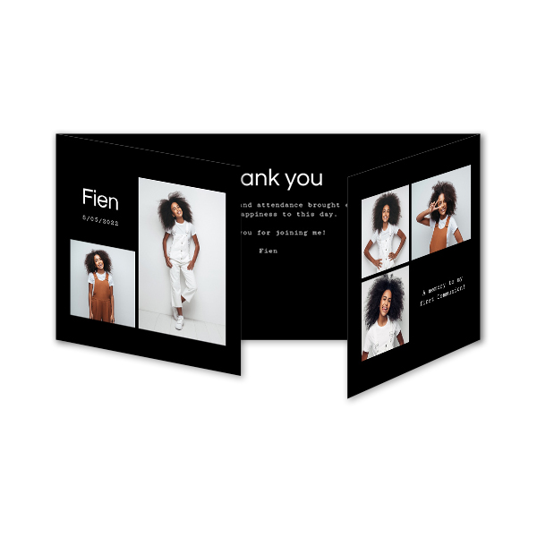 Dubbelgevouwen Kaart Panorama Liggend 19,6 x 9,3 cm