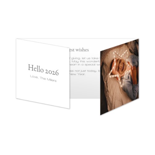 Doppelt gefaltete Grusskarte Panorama Querformat 19,6 x 9,3 cm