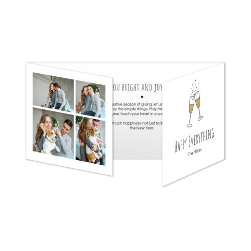 Dubbelgevouwen Kaart Panorama Liggend 19,6 x 9,3 cm