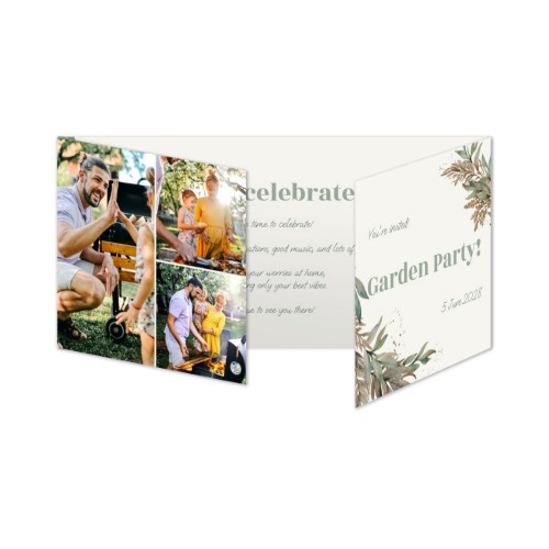 Doppelt gefaltete Grusskarte Panorama Querformat 19,6 x 9,3 cm