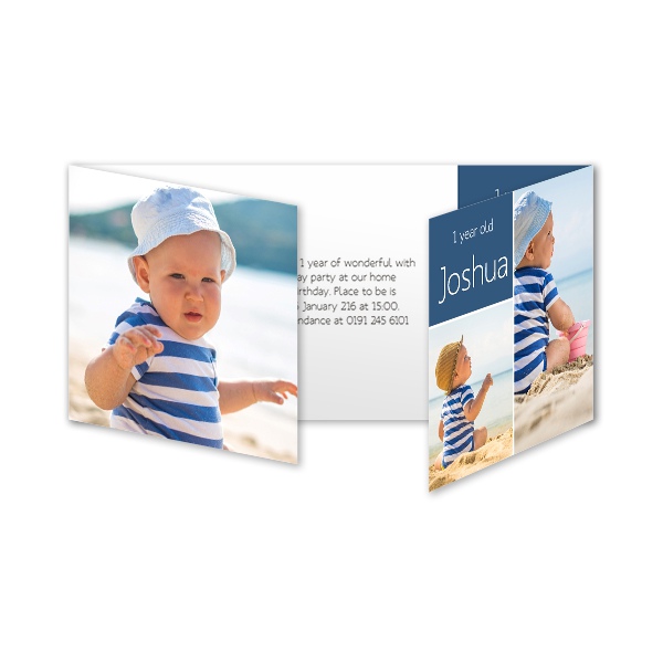 Doppelt gefaltete Grusskarte Panorama Querformat 19,6 x 9,3 cm