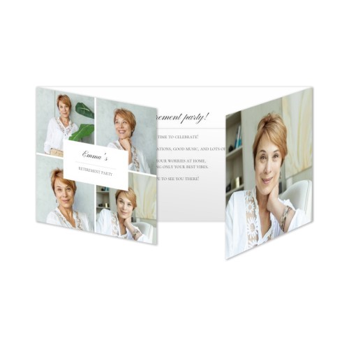 Doppelt gefaltete Grusskarte Panorama Querformat 19,6 x 9,3 cm