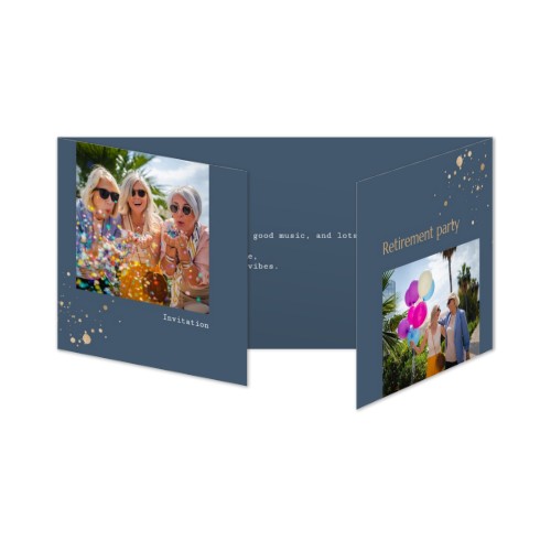 Doppelt gefaltete Grusskarte Panorama Querformat 19,6 x 9,3 cm