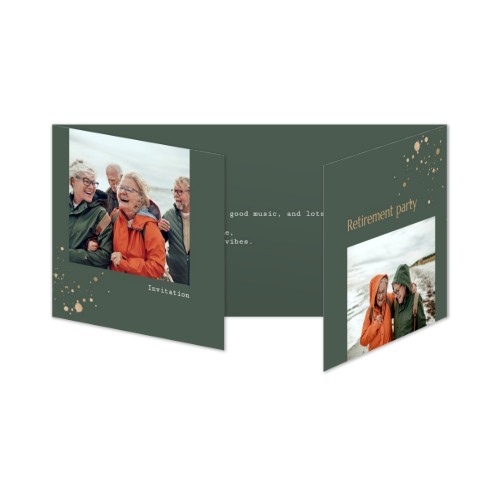 Doppelt gefaltete Grusskarte Panorama Querformat 19,6 x 9,3 cm