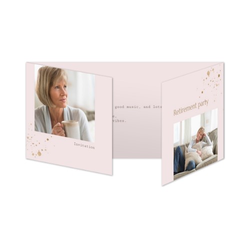 Dubbelgevouwen Kaart Panorama Liggend 19,6 x 9,3 cm