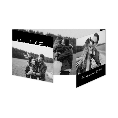 Faire-part 3 volets Pano paysage 19,6 x 9,3 cm