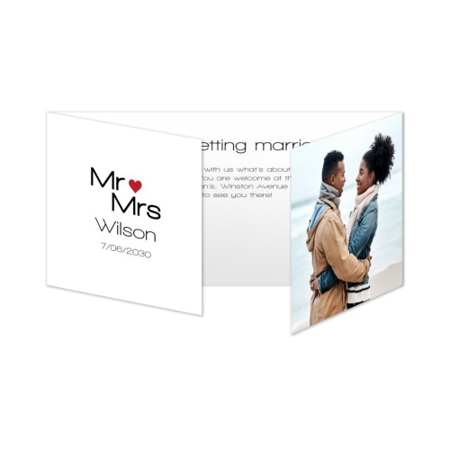 Faire-part 3 volets Pano paysage 19,6 x 9,3 cm