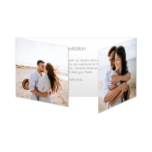 Dubbelgevouwen Kaart Panorama Liggend 19,6 x 9,3 cm