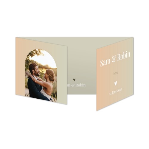 Dubbelgevouwen Kaart Panorama Liggend 19,6 x 9,3 cm