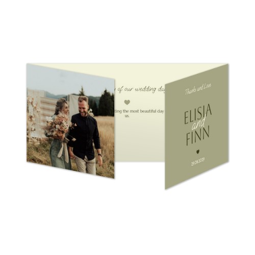 Doppelt gefaltete Grusskarte Panorama Querformat 19,6 x 9,3 cm