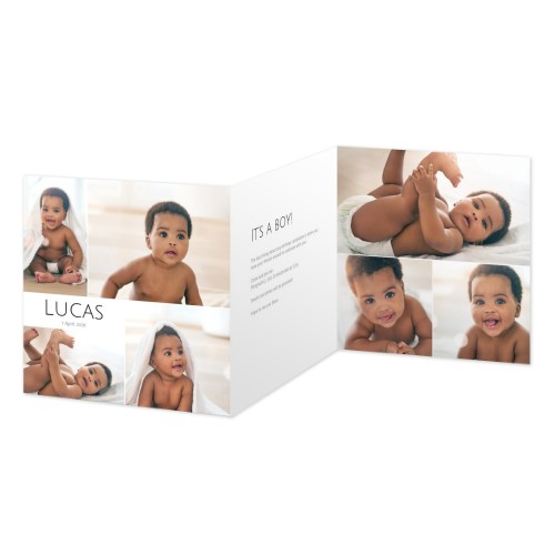 Dubbelgevouwen wenskaart vierkant 14,3 x 14,3 cm