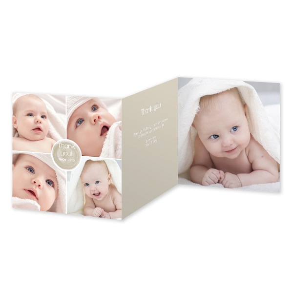 Dubbelgevouwen wenskaart vierkant 14,3 x 14,3 cm