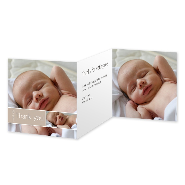 Dubbelgevouwen wenskaart vierkant 14,3 x 14,3 cm