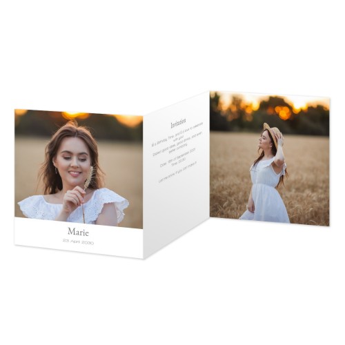 Double Folded Card Square 14,3 x 14,3 cm