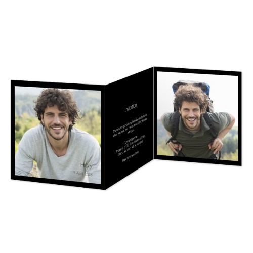 Doppelt gefaltete Grusskarte quadratisch 14,3 x 14,3 cm