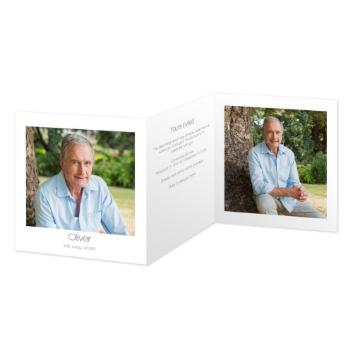 Doppelt gefaltete Grusskarte quadratisch 14,3 x 14,3 cm