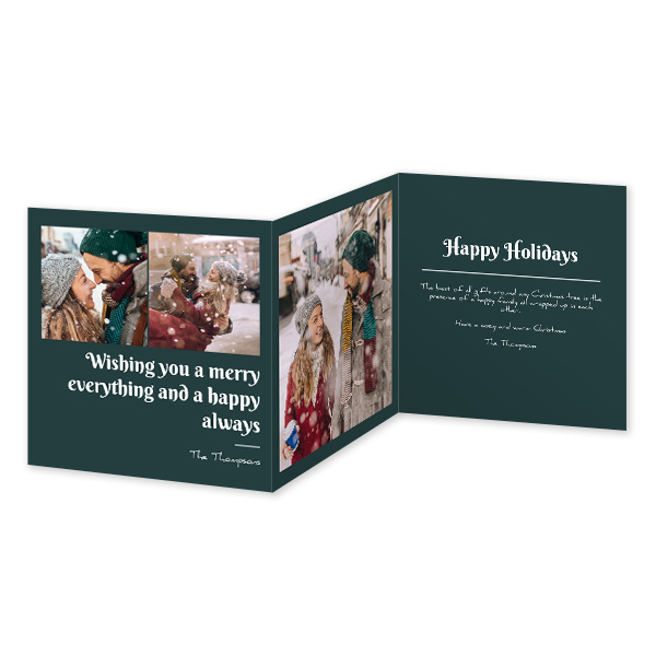 Faire-part 3 volets Carré 14,3 x 14,3 cm