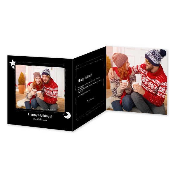 Dubbelgevouwen wenskaart vierkant 14,3 x 14,3 cm