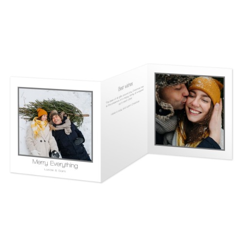 Doppelt gefaltete Grusskarte quadratisch 14,3 x 14,3 cm Doppelt gefaltete Grusskarte quadratisch 14,3 x 14,3 cm