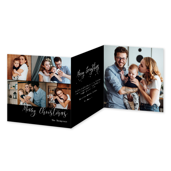 Doppelt gefaltete Grusskarte quadratisch 14,3 x 14,3 cm Doppelt gefaltete Grusskarte quadratisch 14,3 x 14,3 cm