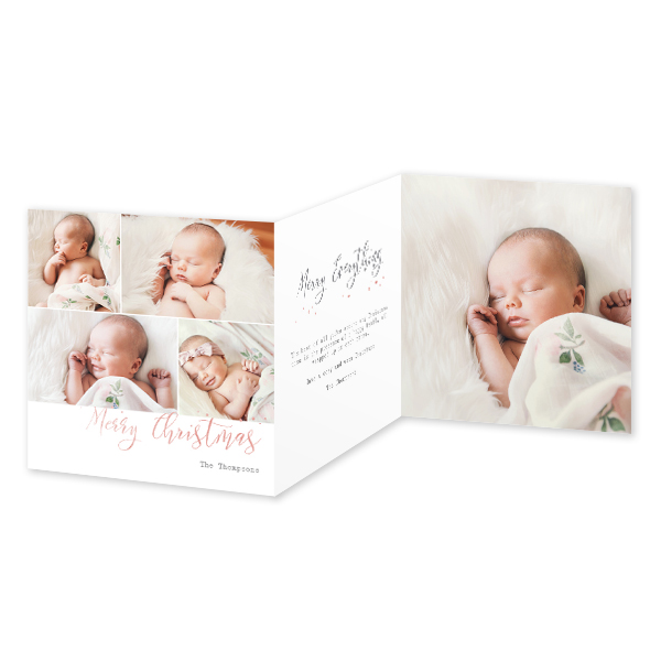 Faire-part 3 volets Carré 14,3 x 14,3 cm