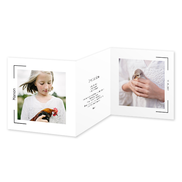 Double Folded Card Square 14,3 x 14,3 cm