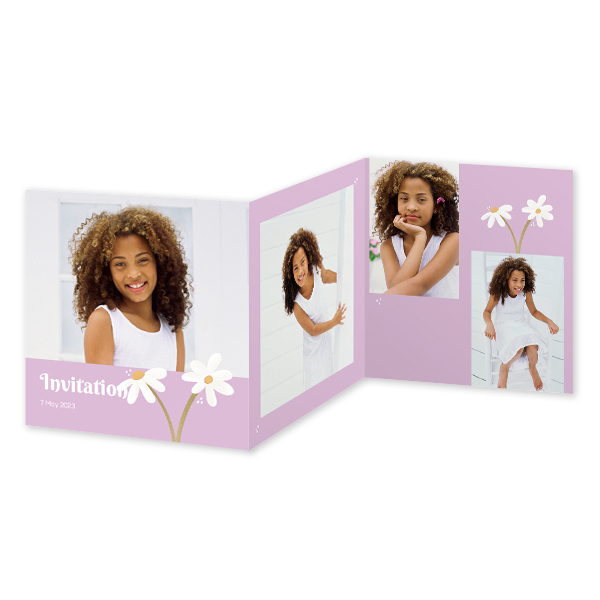 Doppelt gefaltete Grusskarte quadratisch 14,3 x 14,3 cm Doppelt gefaltete Grusskarte quadratisch 14,3 x 14,3 cm