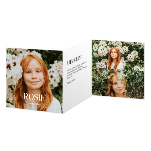 Dubbelgevouwen Kaart Vierkant 14,3 x 14,3 cm