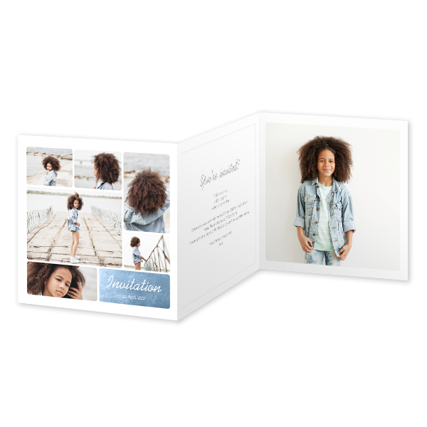 Dubbelgevouwen Kaart Vierkant 14,3 x 14,3 cm