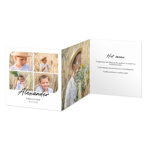 Dubbelgevouwen Kaart Vierkant 14,3 x 14,3 cm