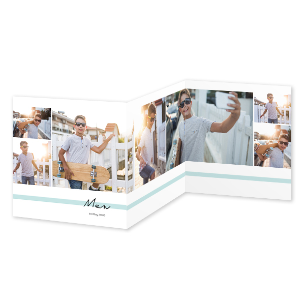 Doppelt gefaltete Grusskarte quadratisch 14,3 x 14,3 cm Doppelt gefaltete Grusskarte quadratisch 14,3 x 14,3 cm