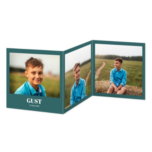 Doppelt gefaltete Grusskarte quadratisch 14,3 x 14,3 cm