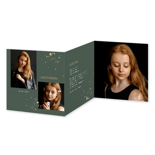 Double Folded Card Square 14,3 x 14,3 cm Double Folded Card Square 14,3 x 14,3 cm