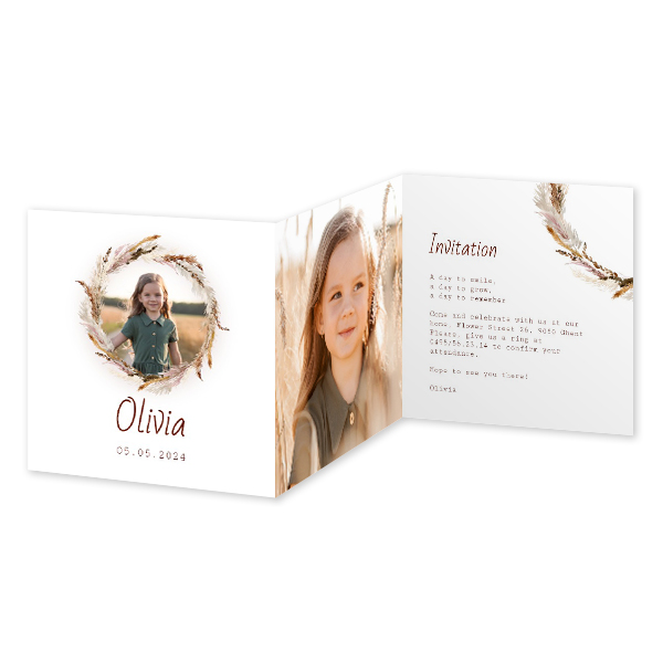 Double Folded Card Square 14,3 x 14,3 cm Double Folded Card Square 14,3 x 14,3 cm