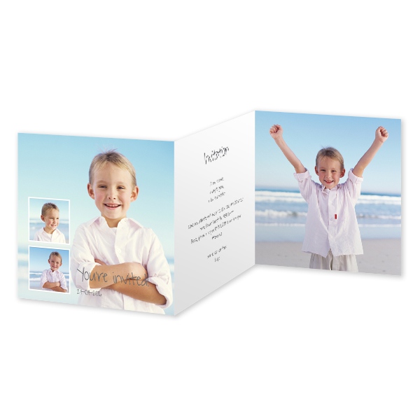 Faire-part 3 volets Carré 14,3 x 14,3 cm