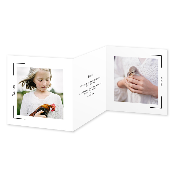 Double Folded Card Square 14,3 x 14,3 cm