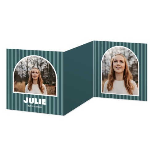 Dubbelgevouwen wenskaart vierkant 14,3 x 14,3 cm