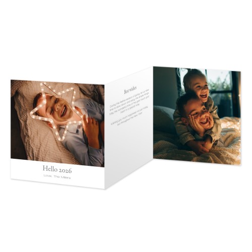 Doppelt gefaltete Grusskarte quadratisch 14,3 x 14,3 cm