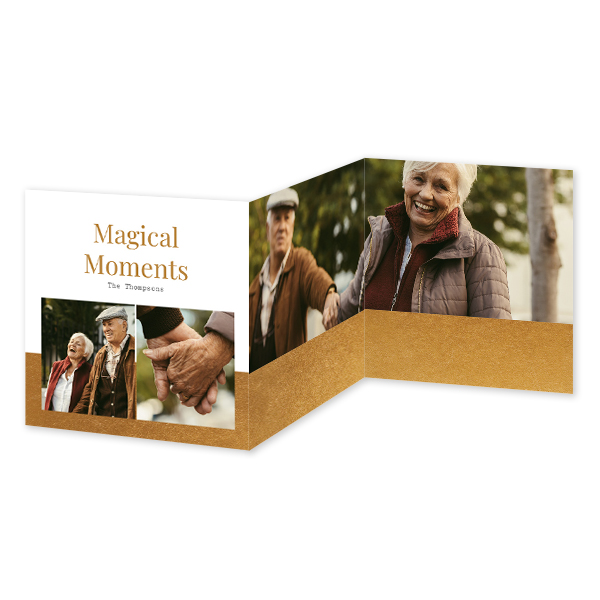 Faire-part 3 volets Carré 14,3 x 14,3 cm