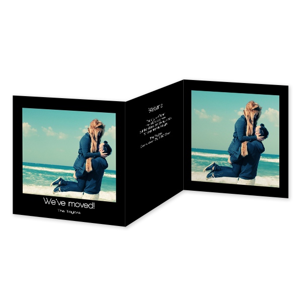 Faire-part 3 volets Carré 14,3 x 14,3 cm