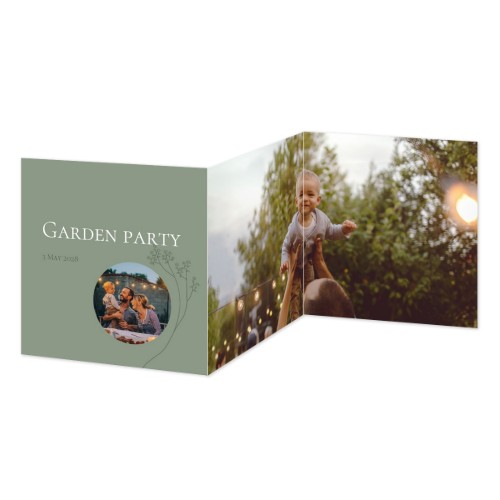 Faire-part 3 volets Carré 14,3 x 14,3 cm